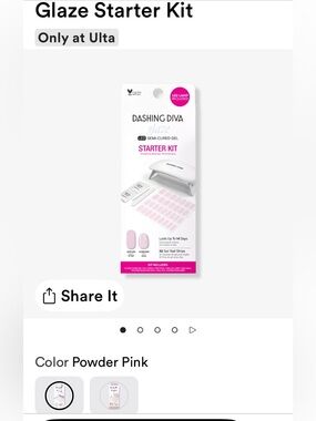 Dashing Diva Powder Pink Glaze Starter Kit with LED Lamp in Powder Pink NEW!